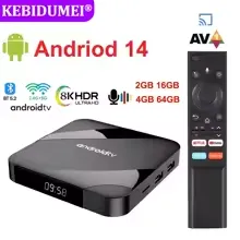 Android 14 TV Box Bluetooth 5.2 ATV 8K 4K décodeur 4GB 64GB AV1 S905W2 Quad Core 2.4G & 5G double WIFI lecteur multimédia à distance vocale