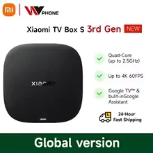 Version mondiale Xiaomi TV Box S 3ème génération 4K Ultra HD 2G 32G WiFi BT5.2 Google TV Cast Netflix Smart TV Box lecteur multimédia Mi TV Box