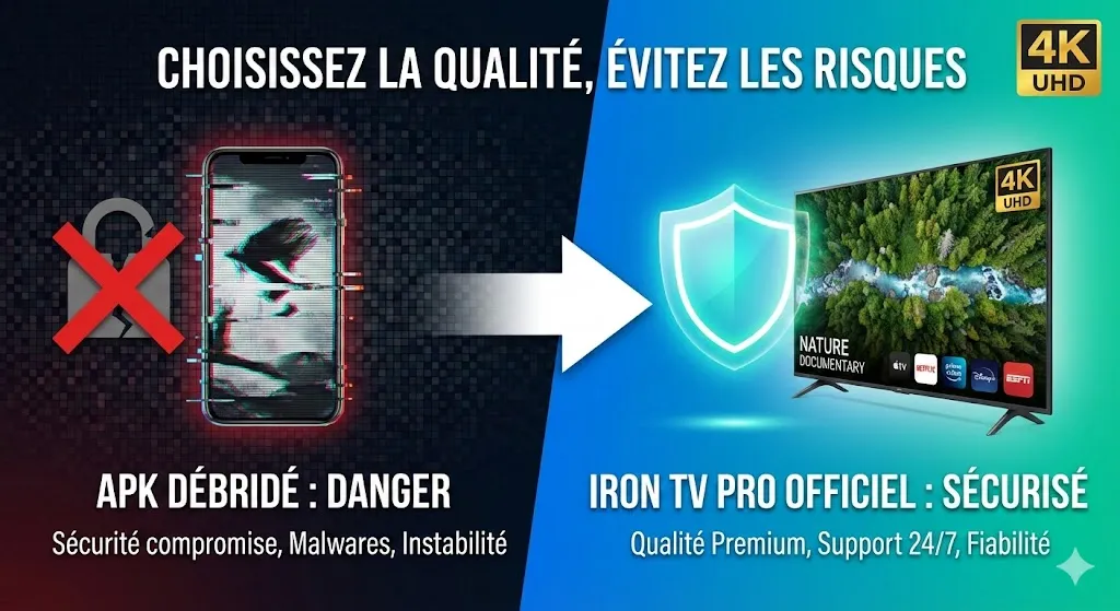 Iron TV Pro APK débridé